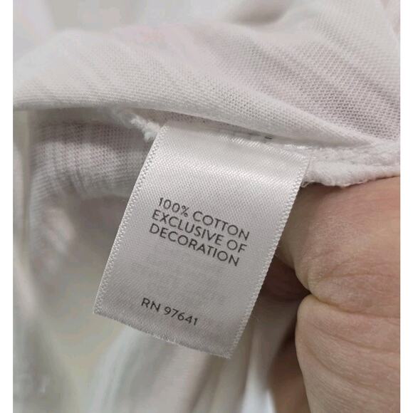 J Jill Tank Top Womens Large Tall White Tank Button Up Tonal Embroidered Tunic - Picture 8 of 10